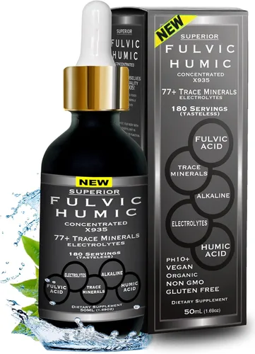Vista 6 de Ácido fúlvico - Trace Minerals Plus Aceite de Orégano con Aceite de Semilla Negra Gotas Líquidas - Más Versátil que Cápsulas y Cápsulas Blandas