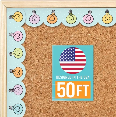 Vista 19 de Bordes de tablón de anuncios de 50 pies para decoración de tablones de Boho silenciado