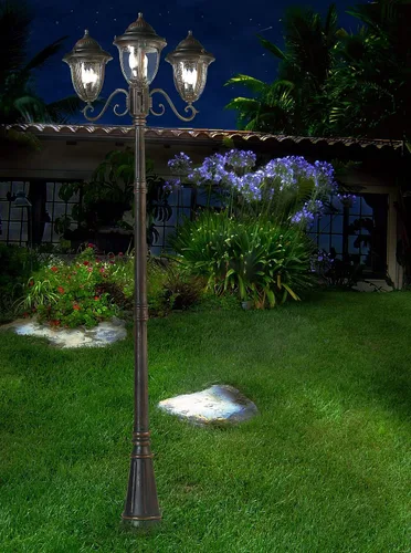 Vista 5 de John Timberland Hepworth Poste de Luz Exterior Tradicional y Base con Tapa Bronce Veranda 76 3/4" Accesorio para Poste Exterior Casa Porche Patio
