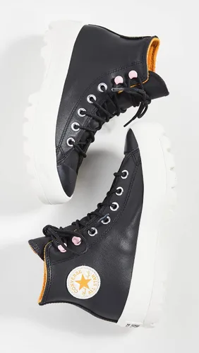 Vista 5 de Converse Chuck Taylor All Star - Tenis de invierno para mujer, NegroAmarillo AzafránEgret