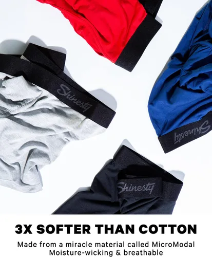 Vista 3 de Shinesty Ball Hammock calzoncillos tipo bóxer con suspensor para hombre, ropa interior de micromodal con bragueta