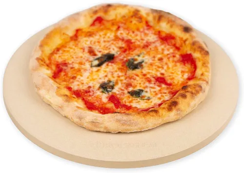 Vista 8 de K ROCKSHEAT - Piedra para pizza de 10.25 pulgadas para parrilla, piedra para hornear pan pequeño para horno, piedra de pizza de cordierita redonda