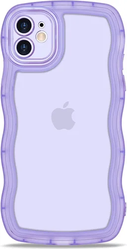 Vista 71 de Anuck Funda para iPhone 13 Pro con borde ondulado, diseño trasero transparente, agarre antideslizante, forma de marco rizado ondulado, a prueba