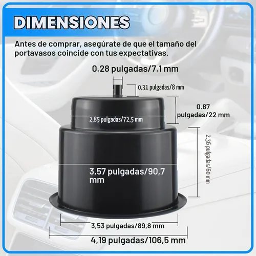 Vista 2 de SDTC Tech - Soporte universal de plástico para tazas con drenaje