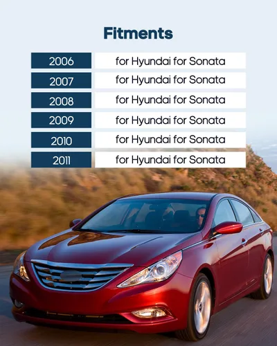 Vista 2 de ECCPP Manijas de puerta exteriores exteriores de repuesto para Hyundai Sonata lado del pasajero, color negro, 2 piezas 82651-3K000 82651 3K000 82651