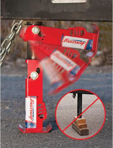 Vista 5 de Southwest Wheel 2,000 libras superior Wind RAM Zinc A-Frame Trailer Jack w/6" Flip Foot