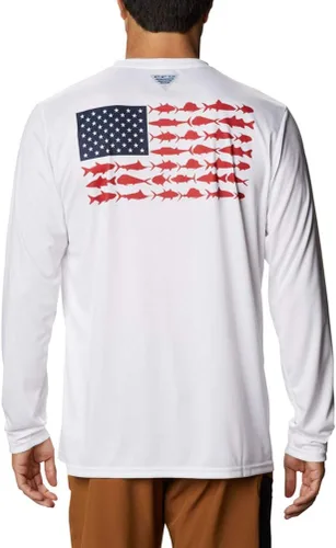 Vista 2 de Columbia Camisa de pesca de manga larga PFG Terminal Tackle Fish Flag para hombre