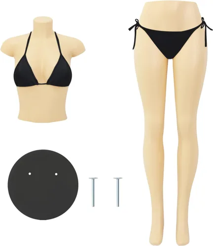 Vista 7 de Maniquí femenino de cuerpo completo de 63 pulgadas, maniquí de exhibición de estilo brasileño con base de metal para tiendas de ropa al por menor