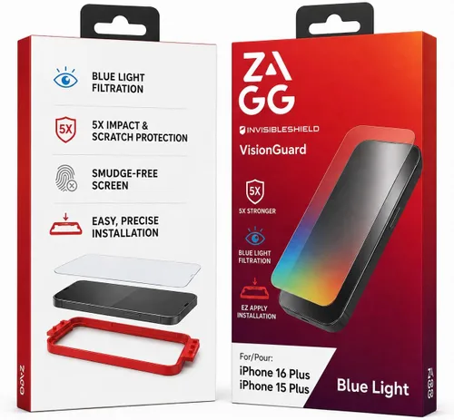 Vista 10 de ZAGG InvisibleShield Glass Elite VisionGuard+ - Protector de pantalla para Apple iPhone 14 Pro, máxima resistencia a golpes, golpes y arañazos