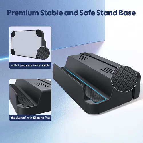 Vista 5 de Charging Dock for Steam Deck Stand, NEWENMO Non-slip Base Station for Steam Deck Dock, 3-in-1 ONLY Charging Portable for Steam Deck Accessories