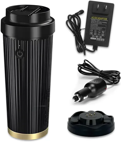Vista 8 de Enfriador y calentador inteligente 2 en 1 de 12 V, mantiene la bebida fría o caliente en el soporte, calentador de agua y leche para bebidas y café