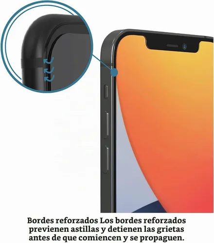Vista 4 de ZAGG InvisibleShield - Protector de pantalla de vidrio antirreflejos para iPhone 14/13 Pro/13 – 3X protección contra impactos y arañazos, vidrio
