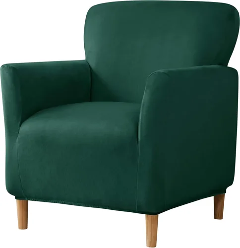 Vista 34 de LiveGo - Funda elástica para sillón de mediados de siglo moderno de 1 pieza, fundas de acento de jacquard para silla con brazos, fundas impermeables