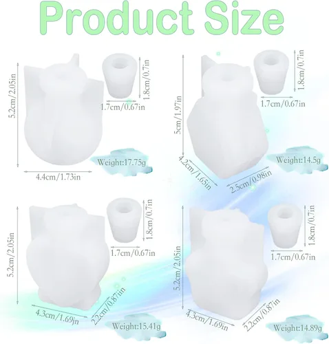 Vista 5 de 4 moldes de silicona para botella agitadora, contenedor de botellas de arena movediza y tapón, moldes de resina UV, mini botella de resina epoxi