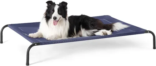 Vista 17 de Bedsure Camas elevadas para perros al aire libre para perros pequeños, cama portátil elevada para mascotas con hamaca para mascotas con patas Gris