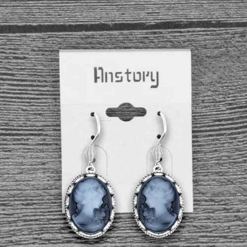 Vista 4 de Vintage Look Lady Queen Cameo Sets For Women Victoria Pendant Cameo Necklace Earrings Ring Bracelet Fashion Jewelry