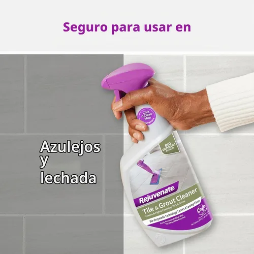 Vista 5 de Rejuvenate Bio-Enzymatic Limpiador de azulejos y lechadas sin exfoliantes aclara e ilumina cada vez (32 onzas)
