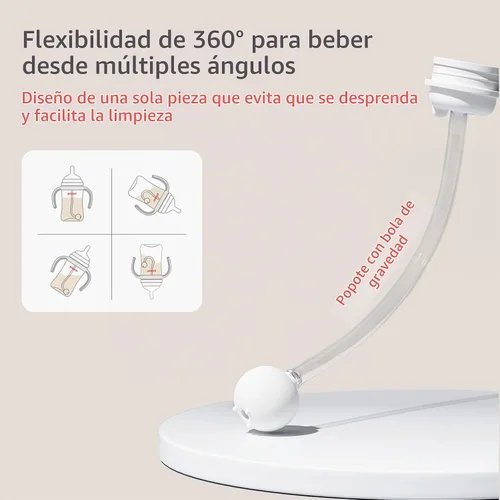 Vista 11 de Pigeon Nurture & Nest - Juego de biberones con pajita de 2 pasos, 1 paquete