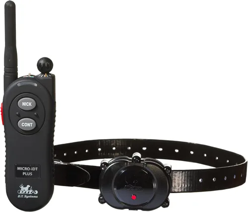 Vista 2 de DT Systems IDT-Plus - Collar receptor y transmisor micro para adiestrador de perros, negro, XS (10 libras o menos) (IDT Plus)