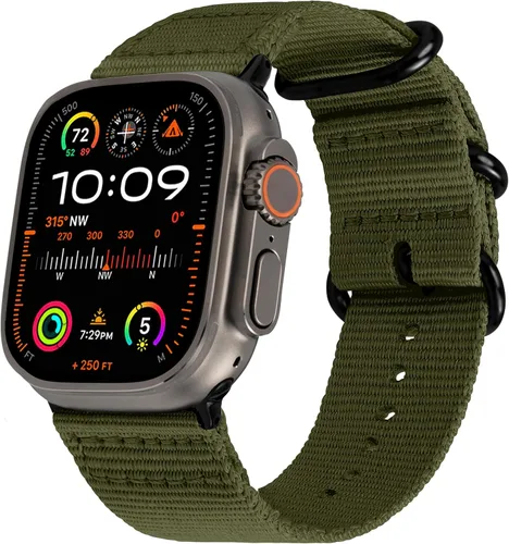Vista 21 de Carterjett - Correa para Apple Watch 1.732 pulgadas, 1.654 pulgadas, 1.575 pulgadas, 1.496 pulgadas, nailon NATO, correas iWatch, mujeres y hombres
