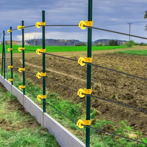 Vista 6 de Geiserailie 66 unidades aislantes eléctricos para postes en T, extensor de aislador, aislador de madera, cable eléctrico estándar, ajuste cómodo