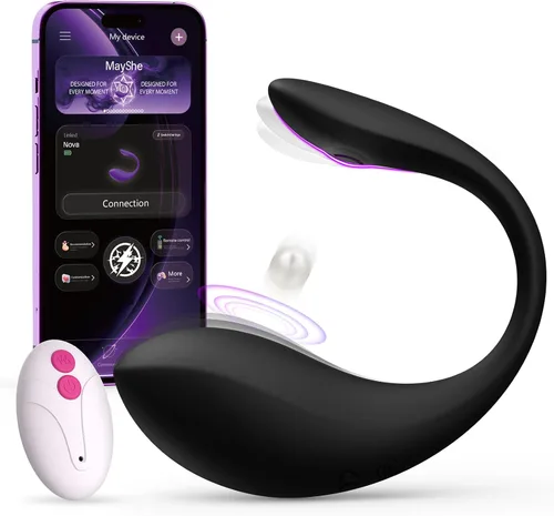 Vista 10 de Vibrador portátil con APP y control remoto, juguetes sexuales para mujer con 9 modos de vibración, juguetes sexuales femeninos para mujeres