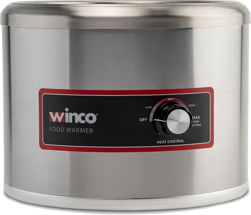 Vista 6 de Winco Calentador de alimentos redondo eléctrico de 7 cuartos