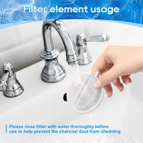Vista 5 de Repuesto de filtro de fuente para gatos, paquete de 4 filtros de fuente de agua para mascotas, filtro de fuente de agua para gatos Lite & Premium