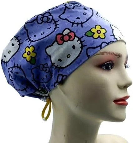 Vista 9 de Cute Kitty Euro Scrub - Gorra de trabajo ajustable para mujer