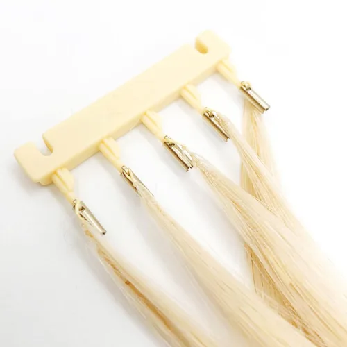 Vista 4 de Extensiones de cabello, hebilla en forma de C para 2ª generación Fiunkes de cabello humano sin rastro, herramienta de extensiones de cabello fácil