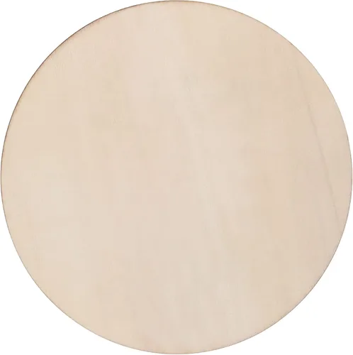 Vista 4 de SHEUTSAN 30 círculos redondos de madera de 9 pulgadas, discos de madera sin terminar de 0.1 pulgadas de grosor, recortes de madera en blanco