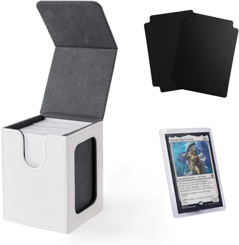 Vista 22 de Venssu MTG Caja de cubierta con pantalla Commander, funda para cartas de ángel para 120 tarjetas de una sola funda, caja de almacenamiento