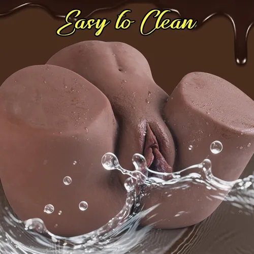 Vista 5 de Culo de muñeca sexual negra de 8.0 libras para hombres, coños de bolsillo, masturbador masculino, juguete realista para mujeres adultas, torso