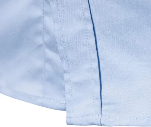 Vista 6 de LOCALMODE Camisa para hombre de ajuste regular de algodón, casual de negocios, manga corta, botones, camisas de vestir