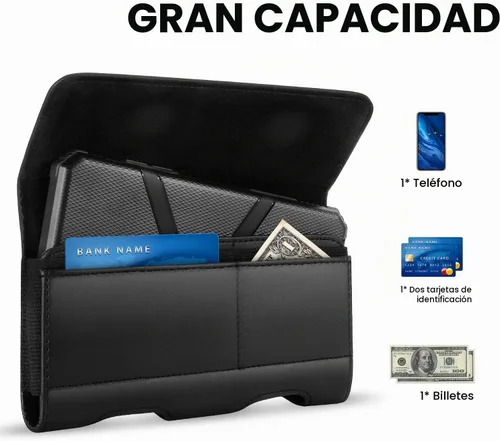 Vista 4 de Mopaclle Funda de teléfono para Galaxy Z Fold 6 Z Fold 5 Z Fold 4 Z Fold 3 Funda con clip para cinturón, funda de cuero con clip para cinturón