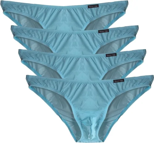 Vista 7 de WINDAY Calzoncillos de hombre Transpirable Hielo Seda Triángulo Bikinis y Escritos D318 1 paquete negro1