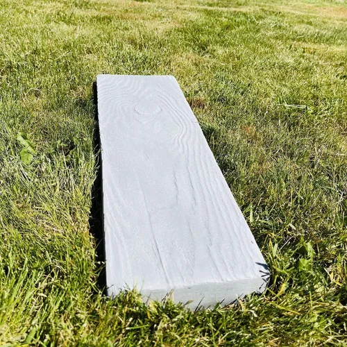 Vista 5 de Paquete de 2 tablas de madera moldeadas para caminos de pasarela, moldes de hormigón reutilizables con textura de madera