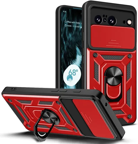 Vista 116 de Compatible con Tecno Pova Neo 2 Bracket Shell, con cubierta deslizante para lente de cámara compatible con Tecno Pova Neo 2 LG6n Case Negro