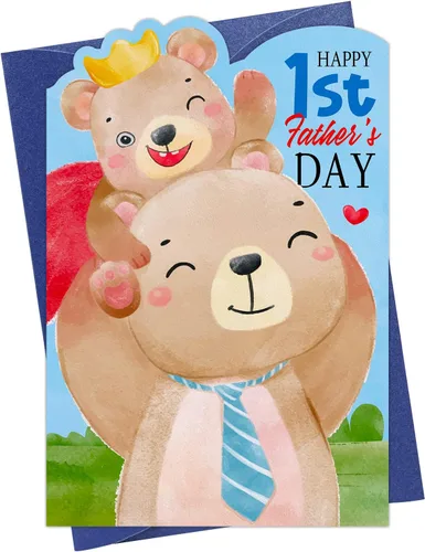 Vista 8 de WaaHome Tarjeta de regalo para el día del padre para papá de hija e hijo, I Love You My Super Hero Día del Padre, tarjeta de regalo para papá