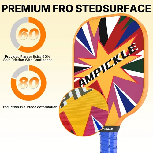 Vista 2 de Paleta de Pickleball, Juego de Paletas de Pickleball de Fibra de Vidrio, Raquetas de Pickleball de Superficie Esmerilada, Estándares USAPA, Paleta