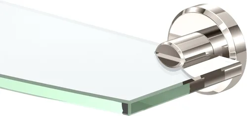 Vista 13 de Gatco 5057 Designer II - Estante de vidrio templado rectangular flotante, latón cepillado, estante de almacenamiento de ducha montado en la pared