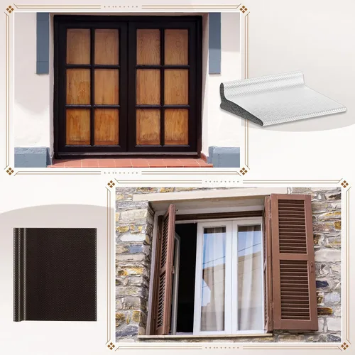 Vista 6 de Pangda 50 sellos para esquina de puerta, en forma de L, autoadhesivos, para reducción de ruido, interior y exterior, ahorro de energía