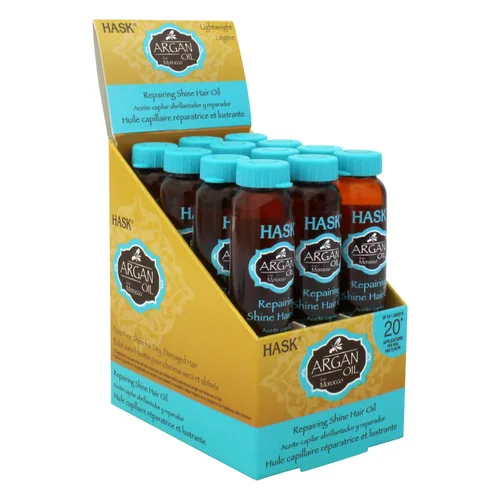 Vista 10 de HASK ARGAN - Viales reparadores de aceite para el cabello para controlar el brillo y el encrespamiento para todo tipo de cabello, seguro