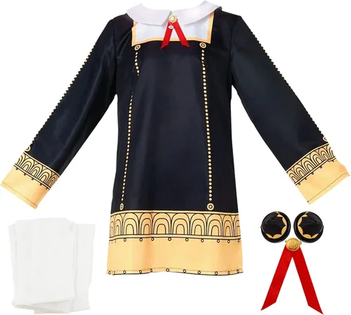 Vista 6 de Anya Forger Cosplay Costume for SPY X FAMILY Anime Party Halloween Thanksgiving Day Kimono for women and girls