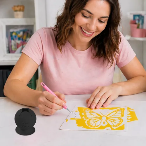 Vista 9 de iVyne Berry Suctioned Vinyl Weeding Scrap Collector & Holder para herramientas de deshierbe para vinilo - Negro