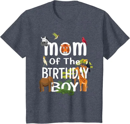 Vista 68 de Camiseta de fiesta de animales con temática de zoológico para niño de cumpleaños, Negro
