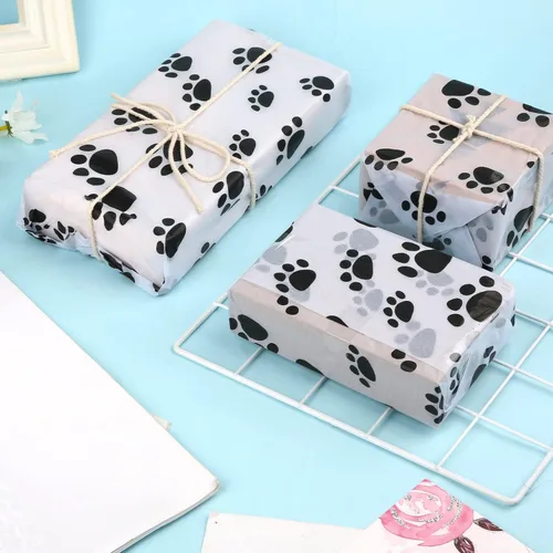 Vista 5 de 30 hojas de papel de seda, papel de seda de pata de perro de 20 x 14