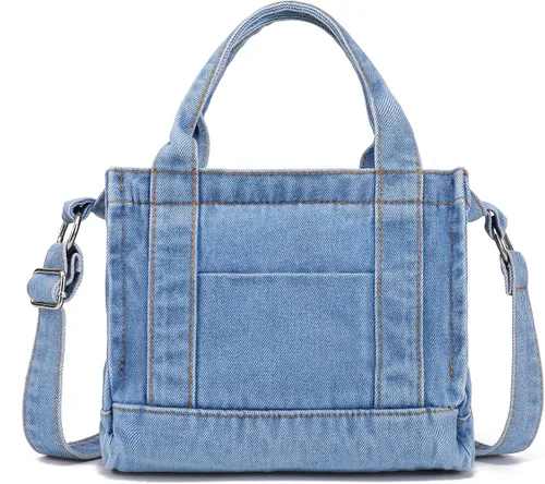 Vista 8 de AOCINA Bolso de mezclilla para mujer, bolso cruzado de hombro E-delft Azul Oscuro