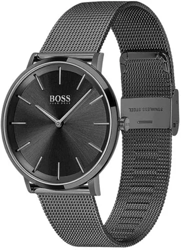 Vista 2 de BOSS Reloj de cuarzo para hombre con correa de acero inoxidable, negro, 20 (modelo 1513826), Negro -, Reloj de cuarzo