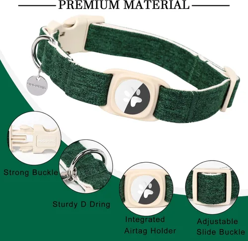Vista 152 de DOGWONG Collar para perro de San Valentín, collar ajustable de algodón con corazón de caramelo azul, perfecto para perros pequeños a medianos